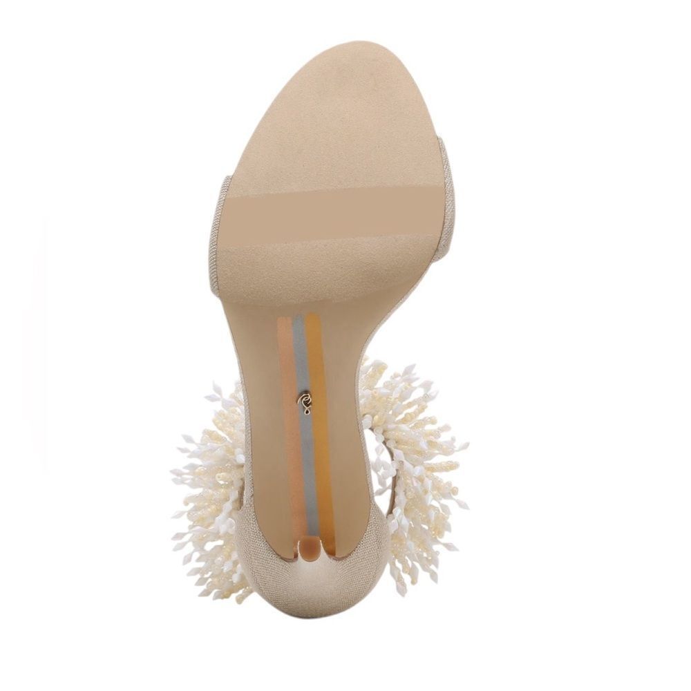 NWT SAM EDELMAN GILLIE ANKLE STRAP SANDAL HEELS WOMENS SIZE 7/8/9 *SPARKLY* - Picture 6 of 10